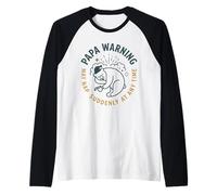 Uomo papà Warning May Nap Improvvisamente Una Divertente Grafica a Forma di Orso Maglia con Maniche Raglan