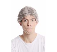 Uomo Parrucca Corto Capelli Corti Riga Moderno Grigio Chiaro Grigio GFW355A-51