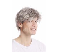 Uomo Parrucca Corto Wild Jugendlicher Taglio Grigio Chiaro Grigio GFW387-51