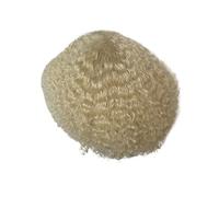 Uomo Parrucchino da uomo con sistema di sostituzione dei capelli umani Afro Wave Curly Parrucche piene in pizzo 6 pollici Toupet(60R white Color)