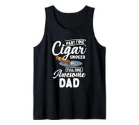 Uomo Part Time Cigar Smoker Full Time Awesome Dad Sigari Padre Canotta