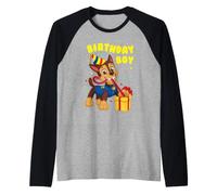 Uomo Paw Patrol Chase Birthday Boy Present Maglia con Maniche Raglan