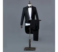 Uomo Peak Lapel Frac Abito E Pantaloni Set Formale Matrimonio Smoking