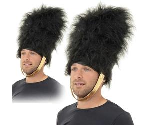 Uomo pelle D'Orso Cappello Reale Busby Protezione Guardia Costume Accessorio