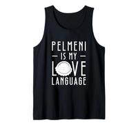Uomo Pelmeni è Il Mio linguaggio d Amore Divertente Ravioli Fan del Cibo Russo Canotta