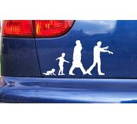 Uomo Per Zombie Evolution Divertente Walking Dead Muro Art Paraurti Auto Adesivi