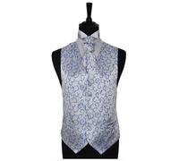 Uomo Pergamena Occasione Speciale Matrimonio Sposo Gilet & Foulard - Size 86.4cm