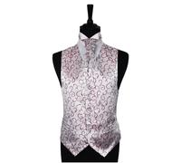Uomo Pergamena Occasione Speciale Matrimonio Sposo Gilet & Foulard - Size 86.4cm