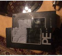 Uomo Perry Ellis Portfolio 2 Pezzi Sonno Set Micro Pile Nero/Grigio TAGLIA S