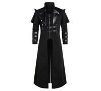 Uomo Pirata Abbigliamento Moda Steampunk Nero Gotico Pirata Giacca Cosplay New