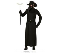 Uomo Plague Costume da Dottore Nero Adulto Death Halloween + Maschera & Cappello