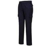 Uomo Portwest Slim Fit Elasticizzato Stile Militare Lavoro Pantaloni 6 Tasche,