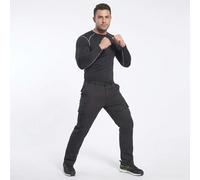 Uomo Portwest Slim Fit Elasticizzato Stile Militare Lavoro Pantaloni 6 Tasche,