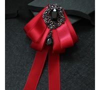 Uomo Pre-legato Strass Collo Fiocco Cravatta Fiocco Festa Matrimonio Formale