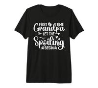 Uomo Prima Volta Nonno Let The Spoiling Begin - Baby Reveal Maglietta Premium