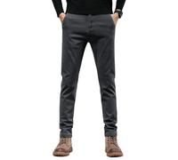 Uomo Primavera Autunno Stile Coreano Trendy Sciolto Dritto Semplice Versatile Elastico Workwear Pantaloni, Grigio scuro, 50