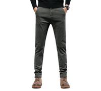 Uomo Primavera Autunno Stile Coreano Trendy Sciolto Dritto Semplice Versatile Elastico Workwear Pantaloni, Esercito-en8, 50