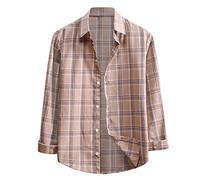 Uomo Primavera E Autunno Moda Casual Oversize Plaid Camicia Giacca Cardigan Uomo Autunno E Inverno Giacca Casual Drago Manica Lunga, Giallo, S