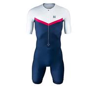 Uomo Pro Trifunzione Manica Corta Sport All'aperto Abbigliamento Triathlon, per Corsa a Piedi, Nuoto, Ciclismo Body (TYP-1,L)