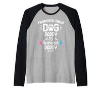 Uomo Promoted from Dog Daddy to Human Daddy EST 2026 Human Dad Maglia con Maniche Raglan