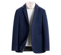 Uomo Pulsante Giù Maglia Blazers Giacca Moderna Giacca a Due Bottoni Blazer Casual Cappotti Sportivi per gli Uomini, blu, XXL