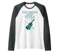 Uomo Questo nonno suona la viola, violista violinista Maglia con Maniche Raglan