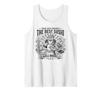 Uomo Questo Ragazzo Fa Il miglior Modello di Sushi Roll Cibo Giapponese Canotta