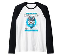 Uomo Ragazzo piace correre mezza maratona corridore ironico Maglia con Maniche Raglan