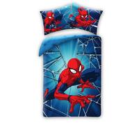 SPIDERMAN Set Letto COPRIPIUMINO 140x200cm COTONE Uomo Ragno Originale RAGNATELA