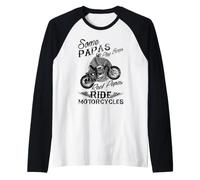 Uomo Real Papas Ride Motorcycles Frase per Le Moto del Nonno Maglia con Maniche Raglan