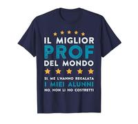 Uomo Regalo Professore Fine Anno Miglior Prof del Mondo Maglietta