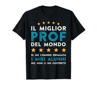 Uomo Regalo Professore Fine Anno Miglior Prof del Mondo Maglietta