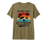 Uomo Retired 2024 Not My Problem Anymore - Funny Retirement 2024 Maglietta Premium