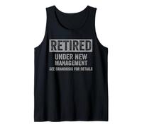 Uomo Retired Under New Management Funny Grandpa Retirement Canotta