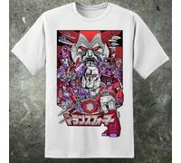 Uomo Rétro Transformers Poster Film T Shirt Vintage Decepticons Il Ultimo Knight