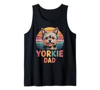 Uomo Retro Yorkie Dad Yorkshire Terrier Terriers Canotta