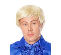 Uomo Riga di Lato Parrucca Bionda Adulti Corto Maschile Costume 60s 70s