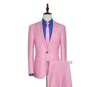 Uomo Rosa Abiti un Pulsante Designer lo Sposo Matrimonio Cena (Cappotto + )