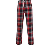 Uomo Rosso Verde O Bianco Tartan Cotone Lounge Pantaloni Pigiama Lungo