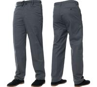 Uomo Rugby Trousers Casual Lavoro Pantaloni Smart Vita Elasticizzata All Taglie