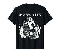 Uomo Ruin Pin Up Devil Woman Tradizionale Tatuaggio Teschio Flash Maglietta