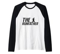 Uomo Running The Runfather Marathon Runner Maglia con Maniche Raglan