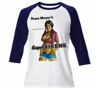 Uomo Russ Meyers Supervixens Raglan Stile T Shirt Divertente Retrò Vintage Film