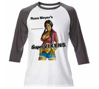 Uomo Russ Meyers Supervixens Raglan Stile T Shirt Divertente Retrò Vintage Film