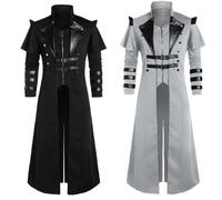 Uomo \ S Steampunk Nero Gotico Vittoriano Steampunk Assassino Elfo Pirata Giacca