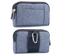 Uomo Sacchetto Slip da Cintura per Smartphone Blu, Marsupio Uomo da Cintura Orizzontale, 6.3" Custodia Cintura Cellulare Borsa da Viaggio Donna Piccola Portafoglio Waist Belt Pouch per Galaxy S8 S9