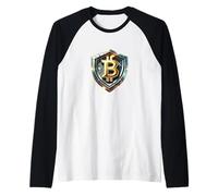 Uomo Satoshi CRIPTOVALUTA Bitcoin BTC Maglia con Maniche Raglan