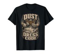Uomo Scalpellino Dust Is My Dress Code Maglietta con Stampa Grafica Economica