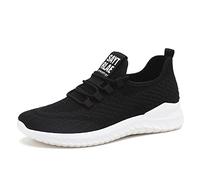 Uomo Scarpe da Ginnastica Sportive Sneakers Dimensione Running Basse Basket Sport Outdoor Fitness Respirabile Scarpe da Camminata Mesh Scarpe da Corsa Scarpe da Barca, Nero, EU43