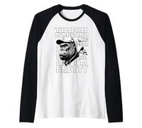Uomo Scimmia Barba Divertente Tocca la mia Barba dimmi Che Sono Maglia con Maniche Raglan